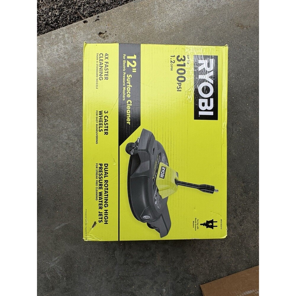 RYOBI 12 In. Surface Cleaner Electric/Cordless Pressure Washers 3100 PSI 1.2
